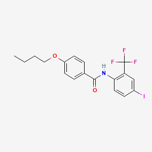 molecular formula C18H17F3INO2 B4112660 4-butoxy-N-[4-iodo-2-(trifluoromethyl)phenyl]benzamide 
