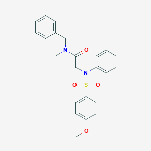 N-benzyl-2-{[(4-methoxyphenyl)sulfonyl]anilino}-N-methylacetamide