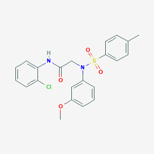 N-(2-chlorophenyl)-2-{3-methoxy[(4-methylphenyl)sulfonyl]anilino}acetamide