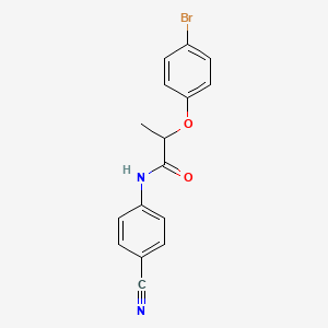 molecular formula C16H13BrN2O2 B4112701 2-(4-bromophenoxy)-N-(4-cyanophenyl)propanamide 