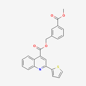 molecular formula C23H17NO4S B4112707 3-(methoxycarbonyl)benzyl 2-(2-thienyl)-4-quinolinecarboxylate 