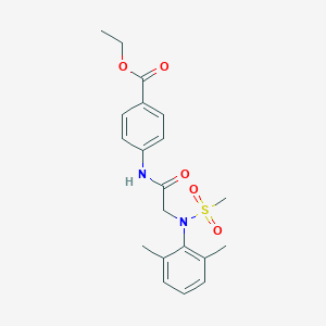 Ethyl 4-({[2,6-dimethyl(methylsulfonyl)anilino]acetyl}amino)benzoate
