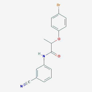 molecular formula C16H13BrN2O2 B4112713 2-(4-bromophenoxy)-N-(3-cyanophenyl)propanamide 