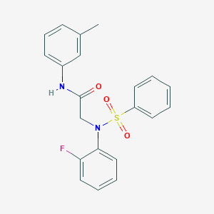 2-[2-fluoro(phenylsulfonyl)anilino]-N-(3-methylphenyl)acetamide