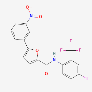 molecular formula C18H10F3IN2O4 B4112721 N-[4-iodo-2-(trifluoromethyl)phenyl]-5-(3-nitrophenyl)-2-furamide 