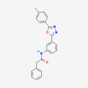 molecular formula C23H19N3O2 B4112734 N-{3-[5-(4-methylphenyl)-1,3,4-oxadiazol-2-yl]phenyl}-2-phenylacetamide 