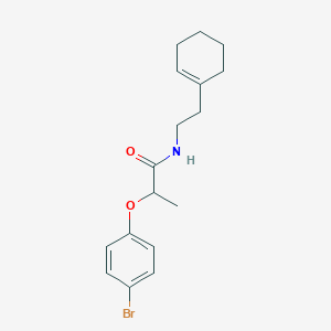 molecular formula C17H22BrNO2 B4112736 2-(4-bromophenoxy)-N-[2-(1-cyclohexen-1-yl)ethyl]propanamide 