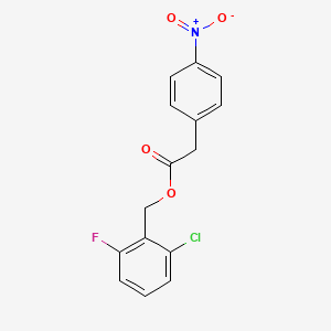 molecular formula C15H11ClFNO4 B4112751 2-chloro-6-fluorobenzyl (4-nitrophenyl)acetate 