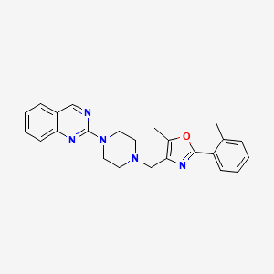 molecular formula C24H25N5O B4112762 2-(4-{[5-methyl-2-(2-methylphenyl)-1,3-oxazol-4-yl]methyl}-1-piperazinyl)quinazoline 