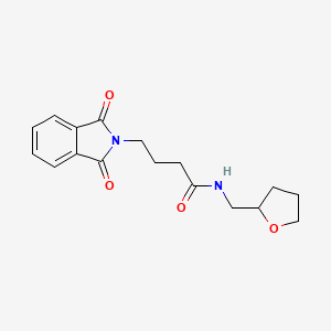 molecular formula C17H20N2O4 B4112770 4-(1,3-dioxo-1,3-dihydro-2H-isoindol-2-yl)-N-(tetrahydro-2-furanylmethyl)butanamide 