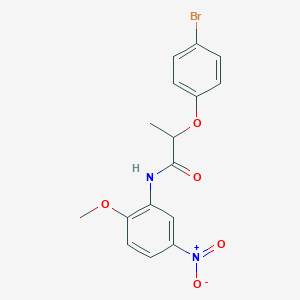 molecular formula C16H15BrN2O5 B4112782 2-(4-bromophenoxy)-N-(2-methoxy-5-nitrophenyl)propanamide 