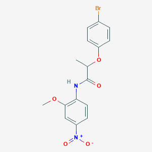 molecular formula C16H15BrN2O5 B4112796 2-(4-bromophenoxy)-N-(2-methoxy-4-nitrophenyl)propanamide 