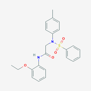 molecular formula C23H24N2O4S B411280 N-(2-ethoxyphenyl)-2-[4-methyl(phenylsulfonyl)anilino]acetamide 
