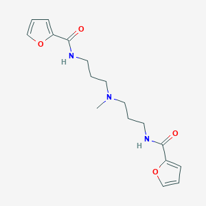 molecular formula C17H23N3O4 B4112805 N,N'-[(methylimino)di-3,1-propanediyl]di(2-furamide) 