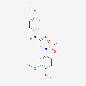2-[3,4-dimethoxy(methylsulfonyl)anilino]-N-(4-methoxyphenyl)acetamide