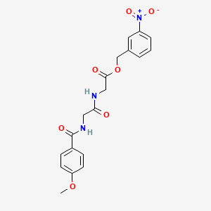molecular formula C19H19N3O7 B4112840 3-nitrobenzyl N-(4-methoxybenzoyl)glycylglycinate 