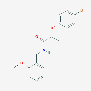 molecular formula C17H18BrNO3 B4112842 2-(4-bromophenoxy)-N-(2-methoxybenzyl)propanamide 