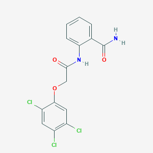 molecular formula C15H11Cl3N2O3 B4112847 2-{[(2,4,5-trichlorophenoxy)acetyl]amino}benzamide 