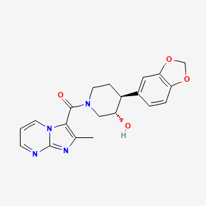 molecular formula C20H20N4O4 B4112854 (3S*,4S*)-4-(1,3-benzodioxol-5-yl)-1-[(2-methylimidazo[1,2-a]pyrimidin-3-yl)carbonyl]piperidin-3-ol 