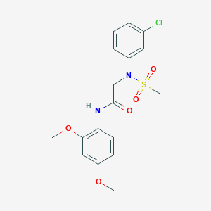 molecular formula C17H19ClN2O5S B411288 2-[3-chloro(methylsulfonyl)anilino]-N-(2,4-dimethoxyphenyl)acetamide 