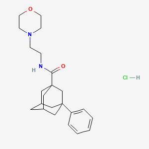 molecular formula C23H33ClN2O2 B4112887 N-[2-(4-morpholinyl)ethyl]-3-phenyl-1-adamantanecarboxamide hydrochloride 