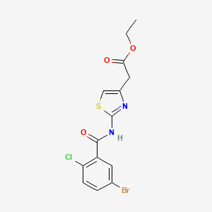 molecular formula C14H12BrClN2O3S B4112888 ethyl {2-[(5-bromo-2-chlorobenzoyl)amino]-1,3-thiazol-4-yl}acetate 