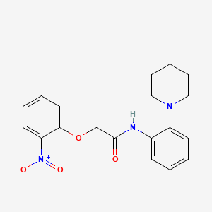 molecular formula C20H23N3O4 B4112896 N-[2-(4-methyl-1-piperidinyl)phenyl]-2-(2-nitrophenoxy)acetamide 