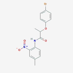 molecular formula C16H15BrN2O4 B4112898 2-(4-bromophenoxy)-N-(4-methyl-2-nitrophenyl)propanamide 