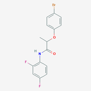 molecular formula C15H12BrF2NO2 B4112910 2-(4-bromophenoxy)-N-(2,4-difluorophenyl)propanamide 