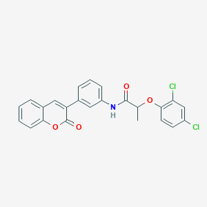 2-(2,4-dichlorophenoxy)-N-[3-(2-oxo-2H-chromen-3-yl)phenyl]propanamide
