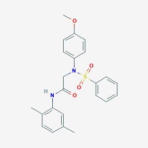 N-(2,5-dimethylphenyl)-2-[4-methoxy(phenylsulfonyl)anilino]acetamide