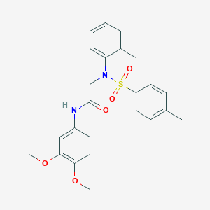 N-(3,4-dimethoxyphenyl)-2-{2-methyl[(4-methylphenyl)sulfonyl]anilino}acetamide