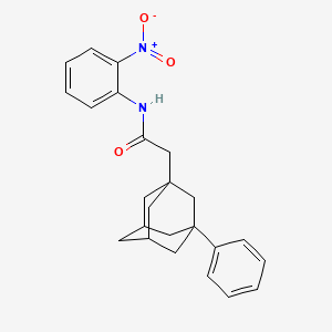 molecular formula C24H26N2O3 B4112958 N-(2-nitrophenyl)-2-(3-phenyl-1-adamantyl)acetamide 