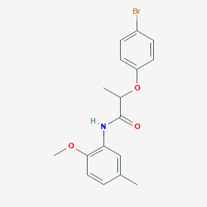 molecular formula C17H18BrNO3 B4112980 2-(4-bromophenoxy)-N-(2-methoxy-5-methylphenyl)propanamide 