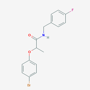 molecular formula C16H15BrFNO2 B4112984 2-(4-bromophenoxy)-N-(4-fluorobenzyl)propanamide 