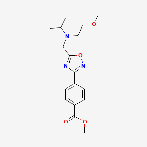 molecular formula C17H23N3O4 B4112986 methyl 4-(5-{[isopropyl(2-methoxyethyl)amino]methyl}-1,2,4-oxadiazol-3-yl)benzoate 