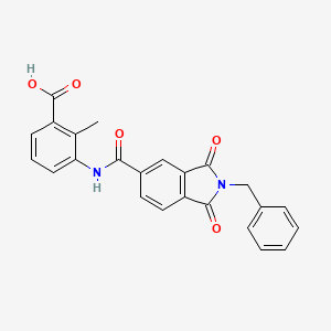 molecular formula C24H18N2O5 B4112992 3-{[(2-benzyl-1,3-dioxo-2,3-dihydro-1H-isoindol-5-yl)carbonyl]amino}-2-methylbenzoic acid 
