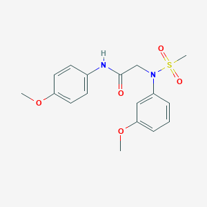 molecular formula C17H20N2O5S B411300 2-[3-methoxy(methylsulfonyl)anilino]-N-(4-methoxyphenyl)acetamide 