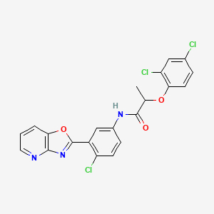 molecular formula C21H14Cl3N3O3 B4113005 N-(4-chloro-3-[1,3]oxazolo[4,5-b]pyridin-2-ylphenyl)-2-(2,4-dichlorophenoxy)propanamide 