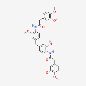 molecular formula C33H34N2O8 B4113017 N,N'-[methylenebis(2-hydroxy-4,1-phenylene)]bis[2-(3,4-dimethoxyphenyl)acetamide] 