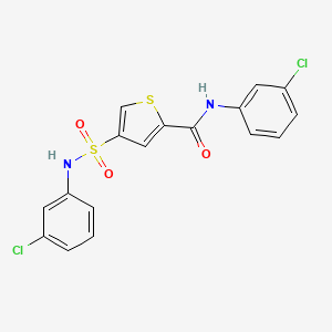 molecular formula C17H12Cl2N2O3S2 B4113026 N-(3-chlorophenyl)-4-{[(3-chlorophenyl)amino]sulfonyl}-2-thiophenecarboxamide 