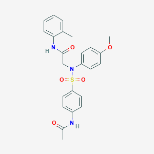 2-({[4-(acetylamino)phenyl]sulfonyl}-4-methoxyanilino)-N-(2-methylphenyl)acetamide