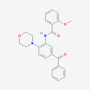molecular formula C25H24N2O4 B4113038 N-[5-benzoyl-2-(4-morpholinyl)phenyl]-2-methoxybenzamide 