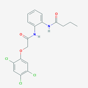 molecular formula C18H17Cl3N2O3 B4113071 N-(2-{[2-(2,4,5-trichlorophenoxy)acetyl]amino}phenyl)butanamide 