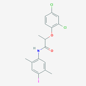 molecular formula C17H16Cl2INO2 B4113081 2-(2,4-dichlorophenoxy)-N-(4-iodo-2,5-dimethylphenyl)propanamide 
