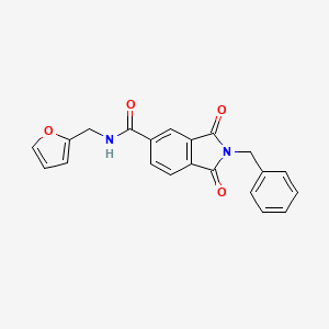 molecular formula C21H16N2O4 B4113095 2-benzyl-N-(2-furylmethyl)-1,3-dioxo-5-isoindolinecarboxamide 