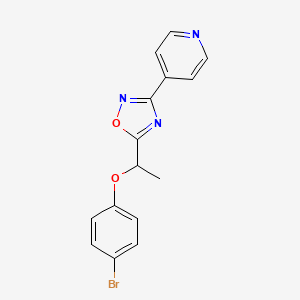 5-[1-(4-Bromophenoxy)ethyl]-3-pyridin-4-yl-1,2,4-oxadiazole