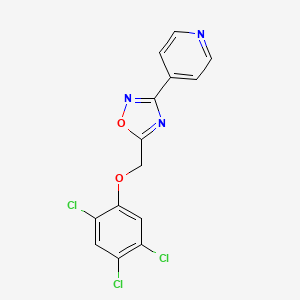 4-{5-[(2,4,5-trichlorophenoxy)methyl]-1,2,4-oxadiazol-3-yl}pyridine
