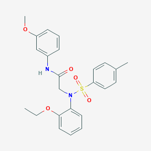 molecular formula C24H26N2O5S B411313 2-{2-ethoxy[(4-methylphenyl)sulfonyl]anilino}-N-(3-methoxyphenyl)acetamide 