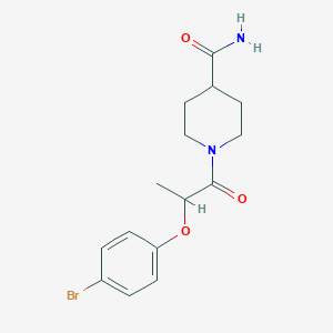 molecular formula C15H19BrN2O3 B4113165 1-[2-(4-bromophenoxy)propanoyl]-4-piperidinecarboxamide 
